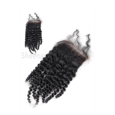 Virgin Indian Kinky Curly Lace Closure - Sheena's Hair Emporium